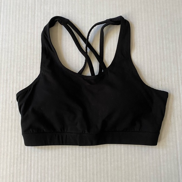 NWOT Pact Organic Scoop Neck Open Lattice Back Black Bralette Size M - Picture 9 of 10